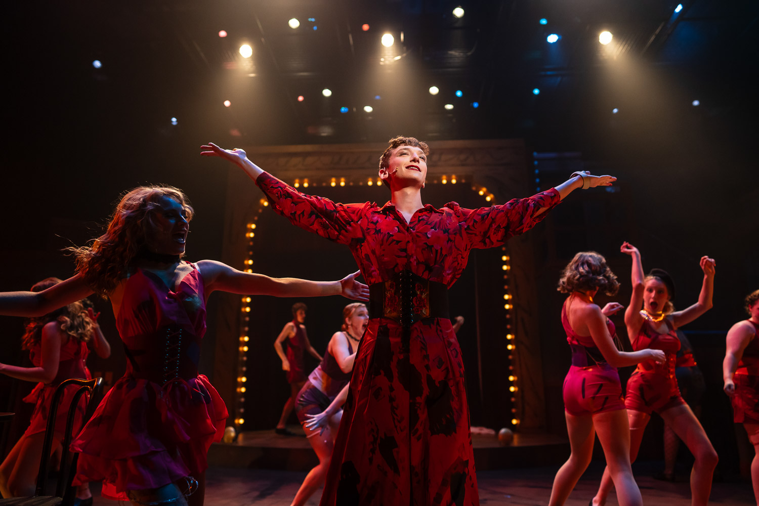 The Cast of CABARET performing at Northern Stage